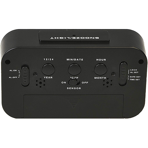 RCD11A - Portable Alarm Clock with Auto Night Light Sensor, Temperature & Calendar