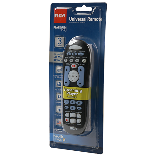 RCR313BE - 3-Device Universal Remote Control - Black