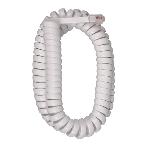 TP280WR - 12 Foot Handset Coil Cord in White Color