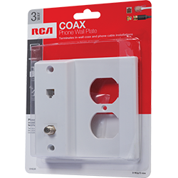 VH63R - Wall Plate with 3 RCA Jacks - White