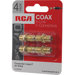 VH664R - Coax In-Line Coupler - 4 Pack
